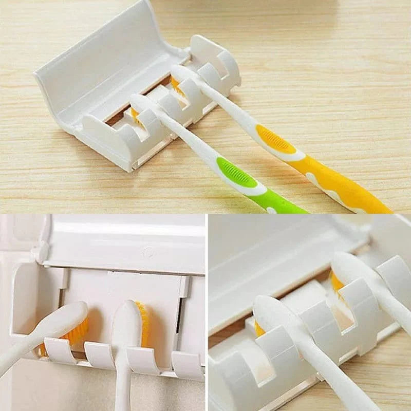 Toothpaste Dispenser and Brush Holder